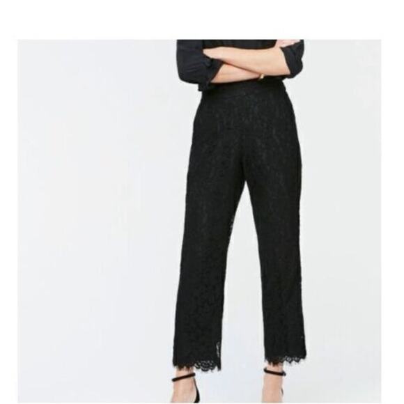 J. Crew black lace pants 8 - Picture 1 of 7